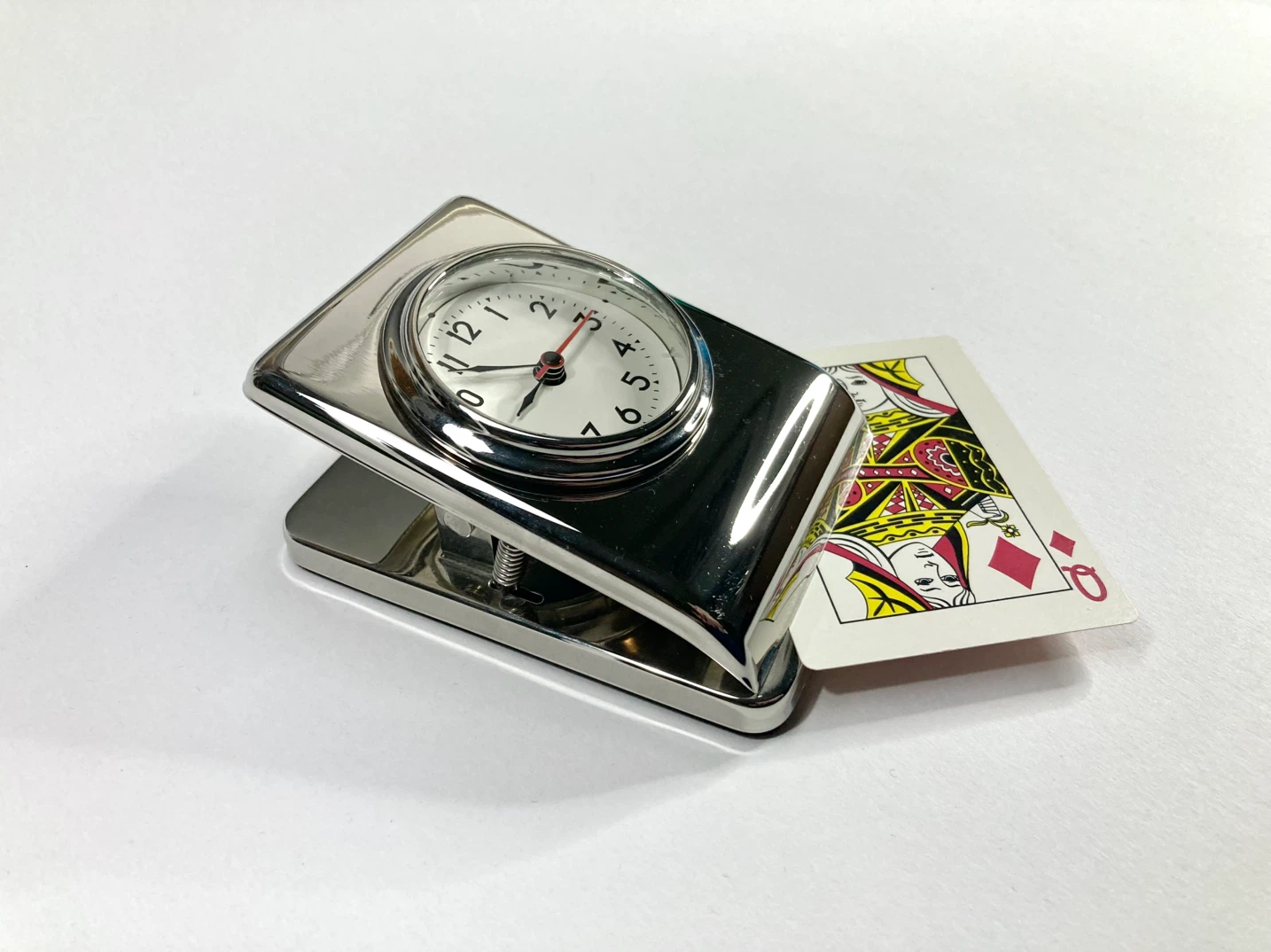 Vintage Chrome Clip Clock - Y2K Pottery Barn - photo 5