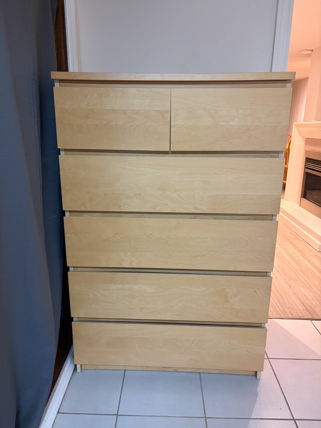 IKEA Malm 6-Drawer Dresser Light Wood