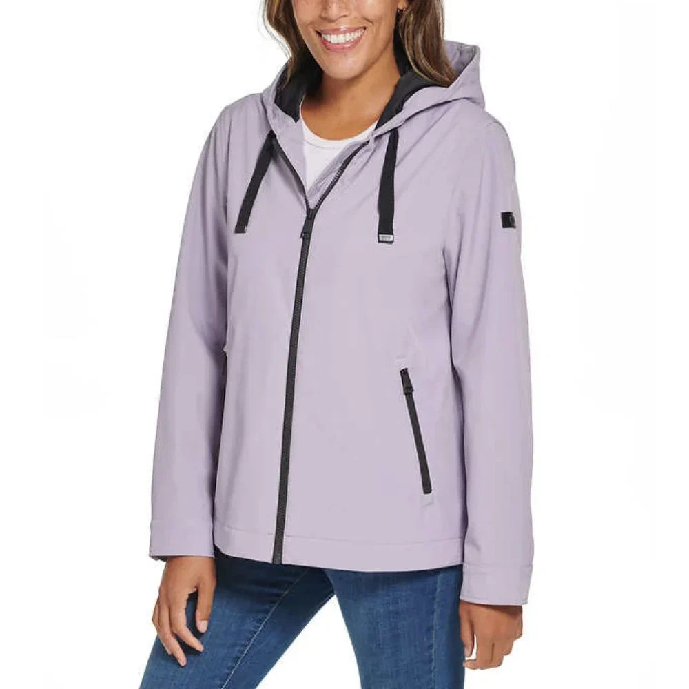 DKNY Women's Softshell Hooded Jacket