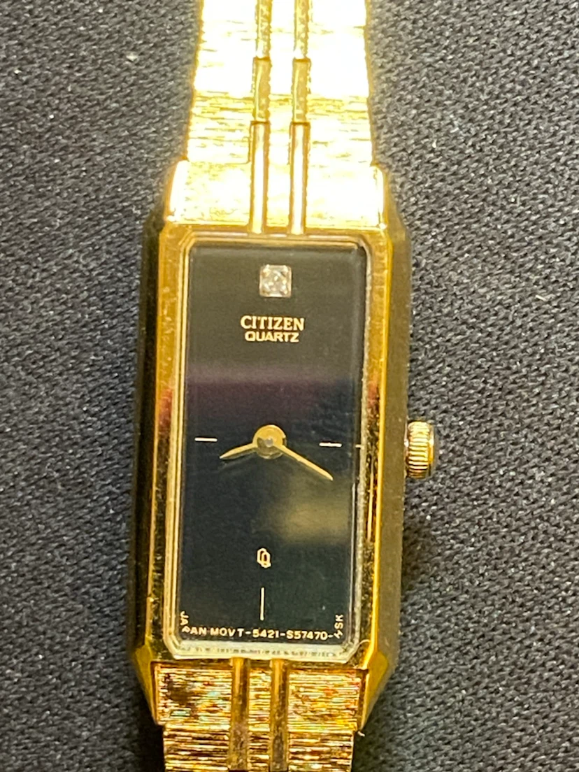 Citizen Quartz Gold-Tone Rectangular Watch