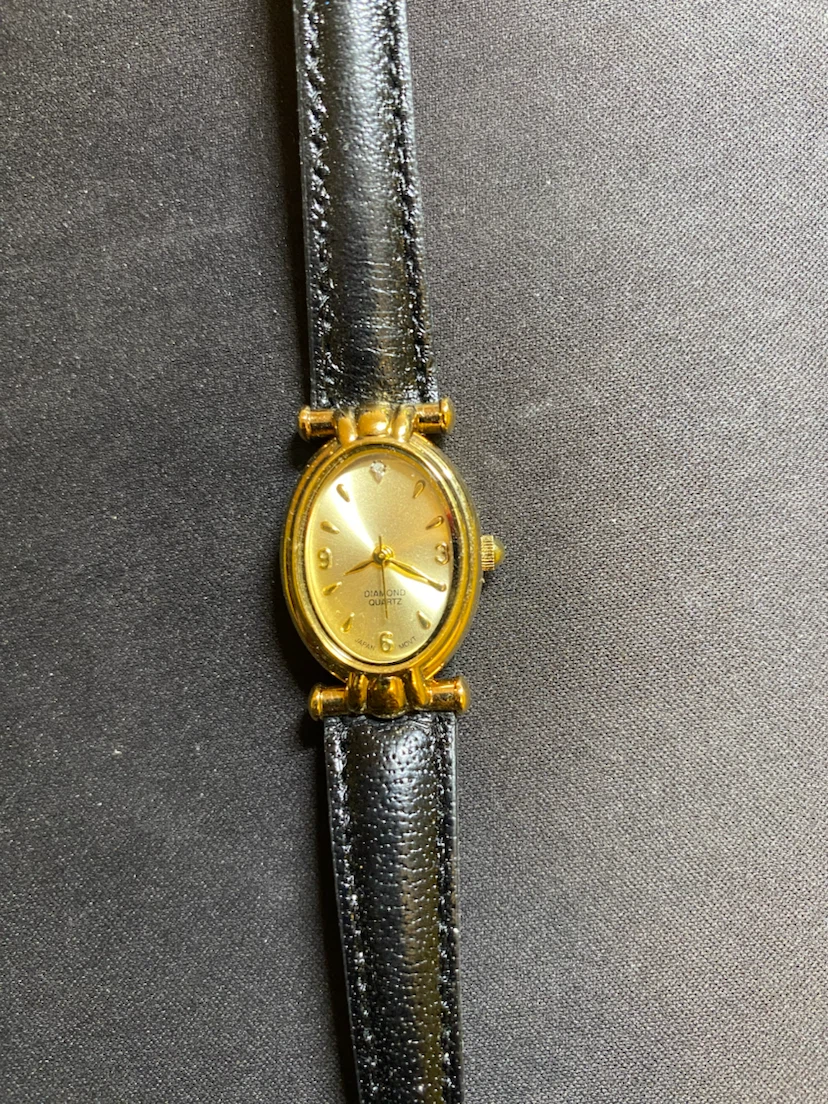 Gold-Tone Diamond Quartz Women's Watch