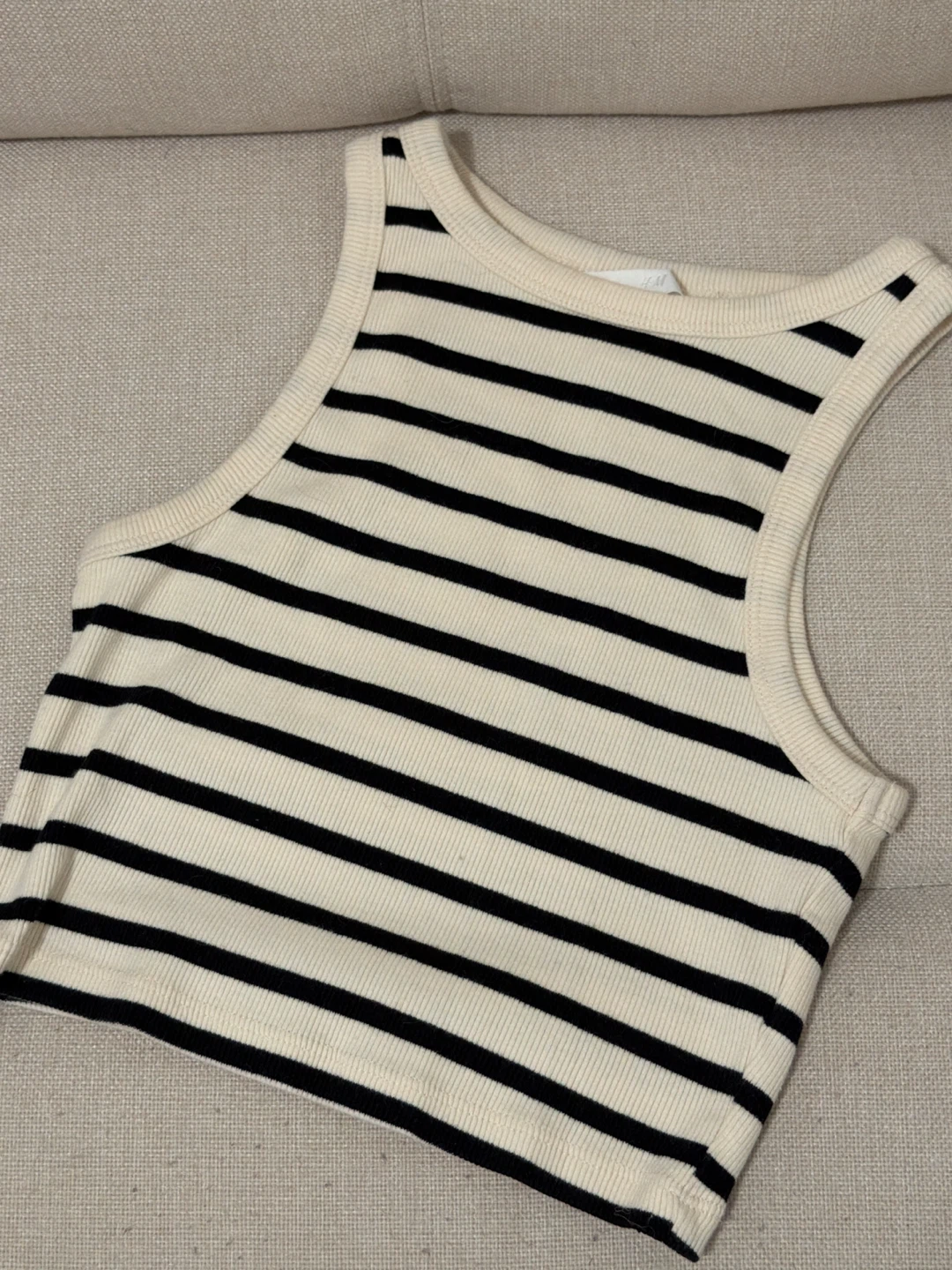 H&M Striped Ribbed Tank Top