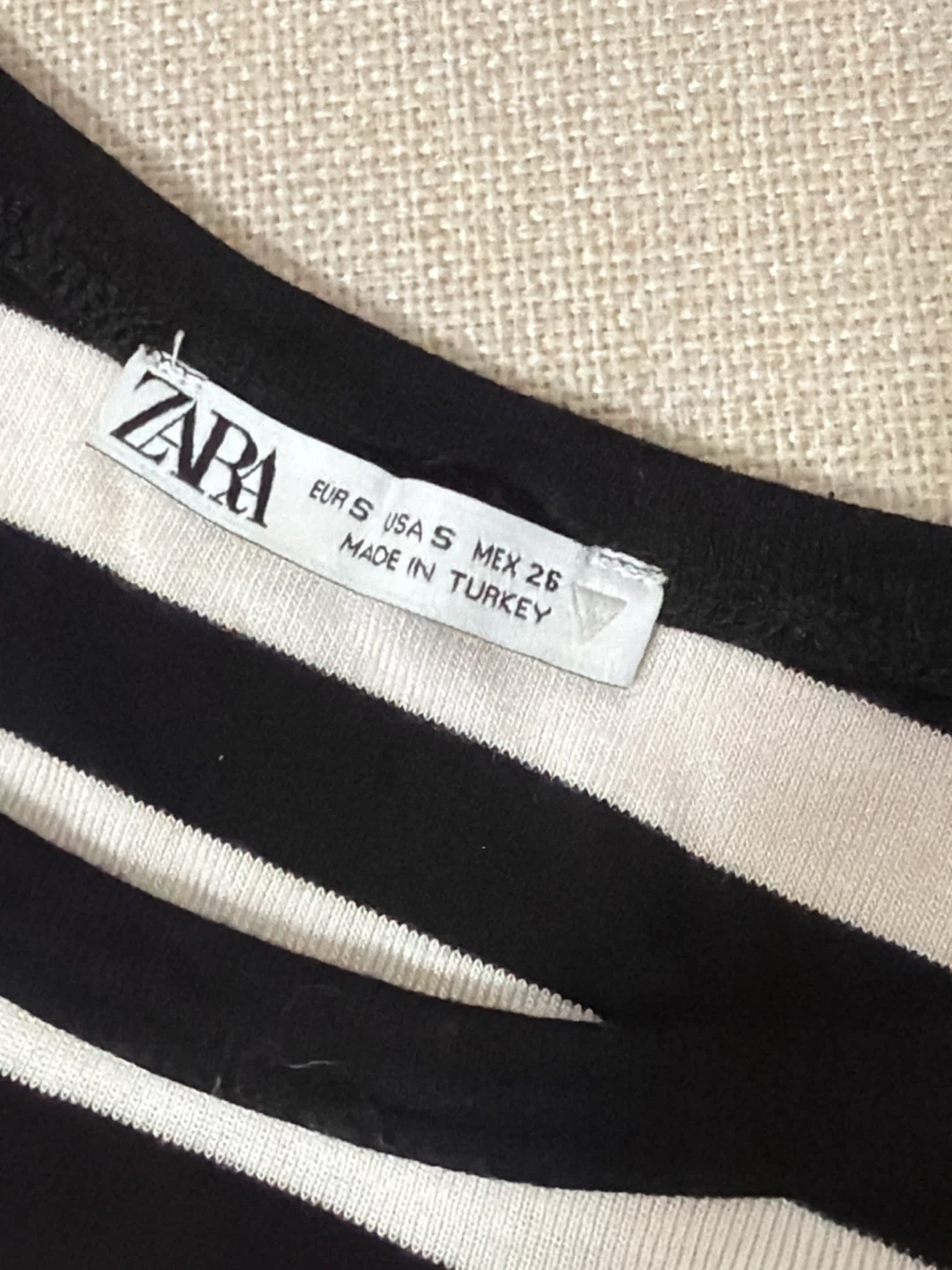 Zara Black and White Striped Short Sleeve Tee - photo 2