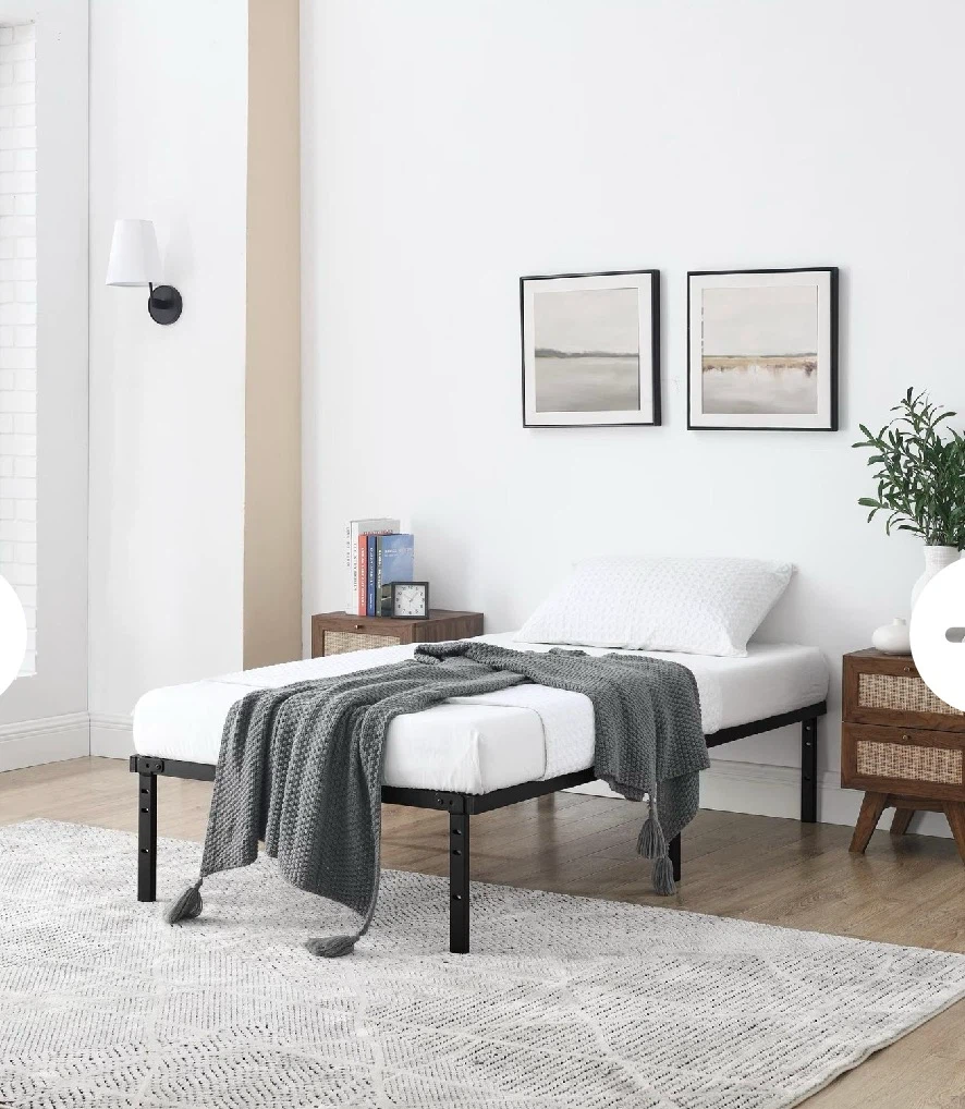 Twin XL Metal Bed Frame - Black