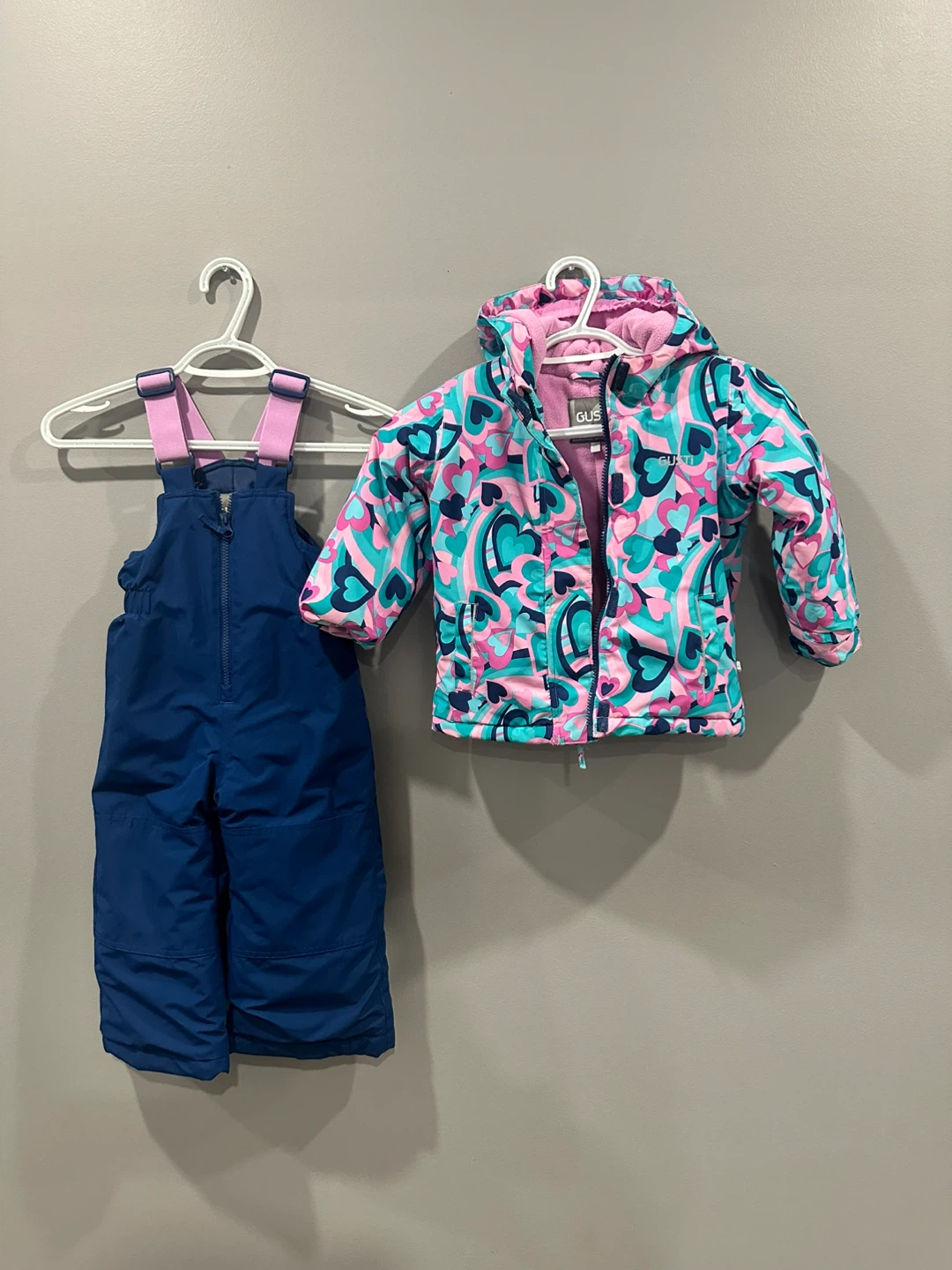 Gusti Heart Print Winter Snowsuit - Size 2T
