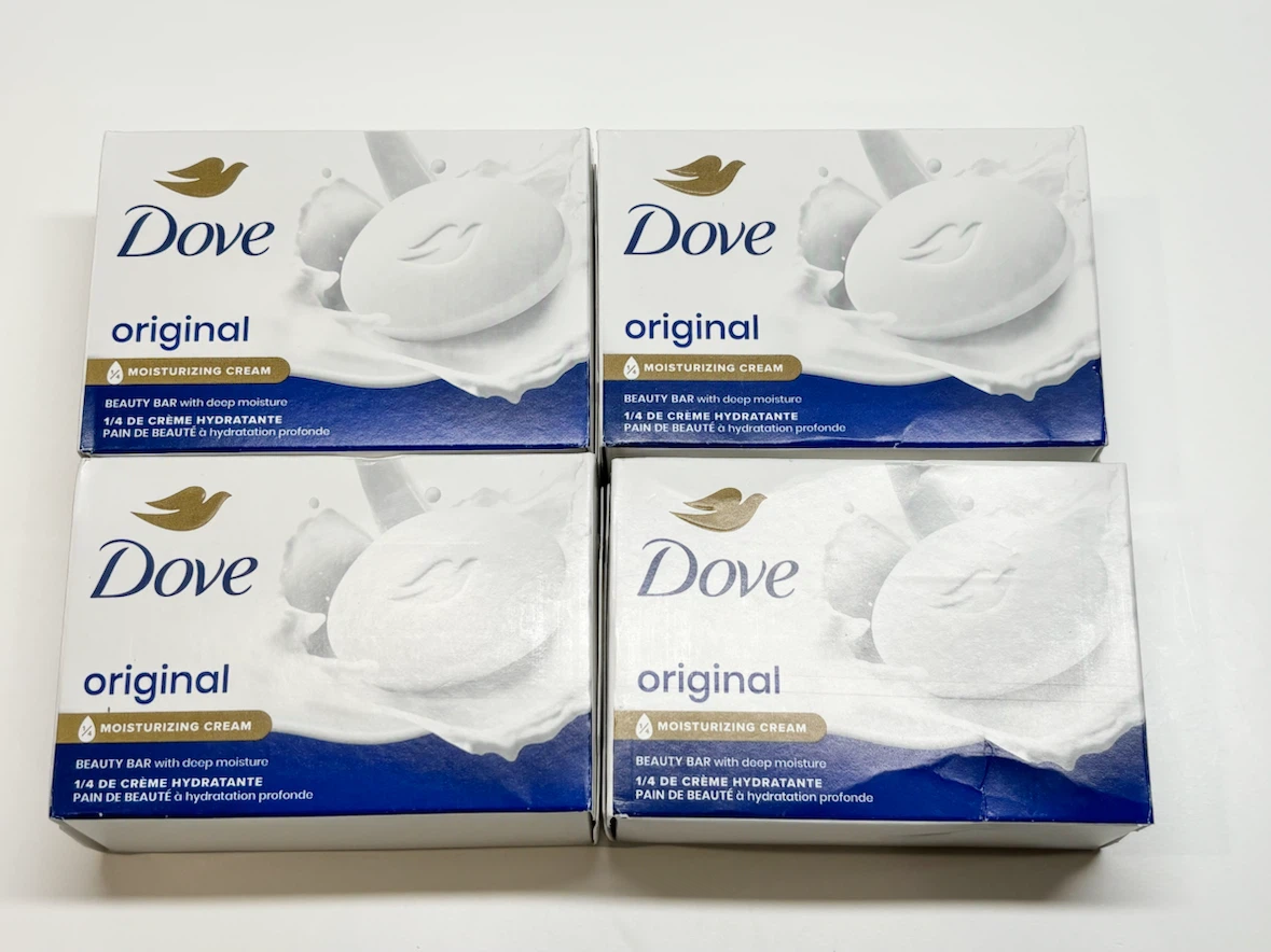 4 pack of Dove Original Beauty Bar soaps