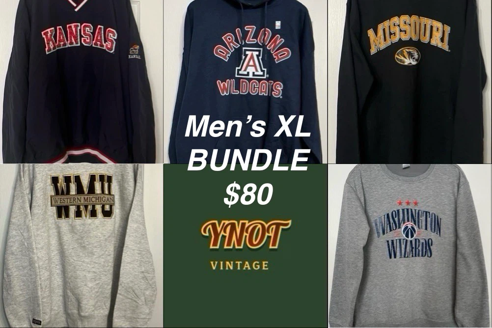 Men's XL NCAA & NBA Sweatshirt and Hoodie Bundle