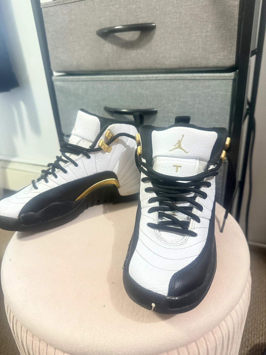 Nike Air Jordan 12 Retro White/Black-Gold (Size 4Y) - photo 3