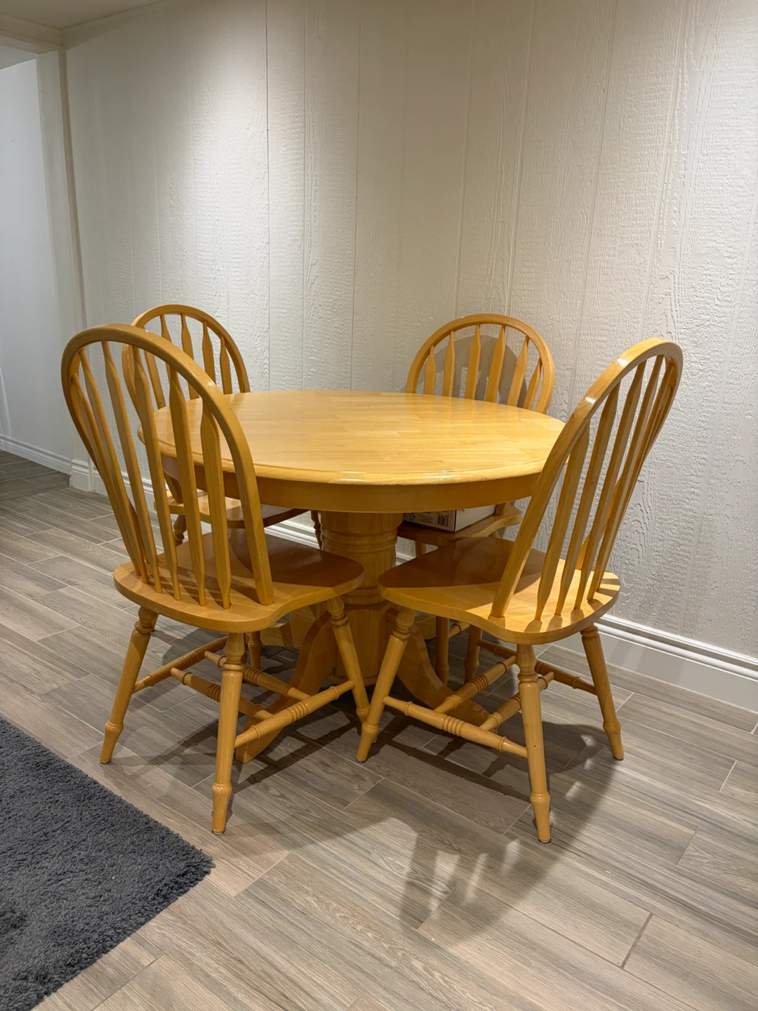 Solid Wood Dining Table and 4 Chairs