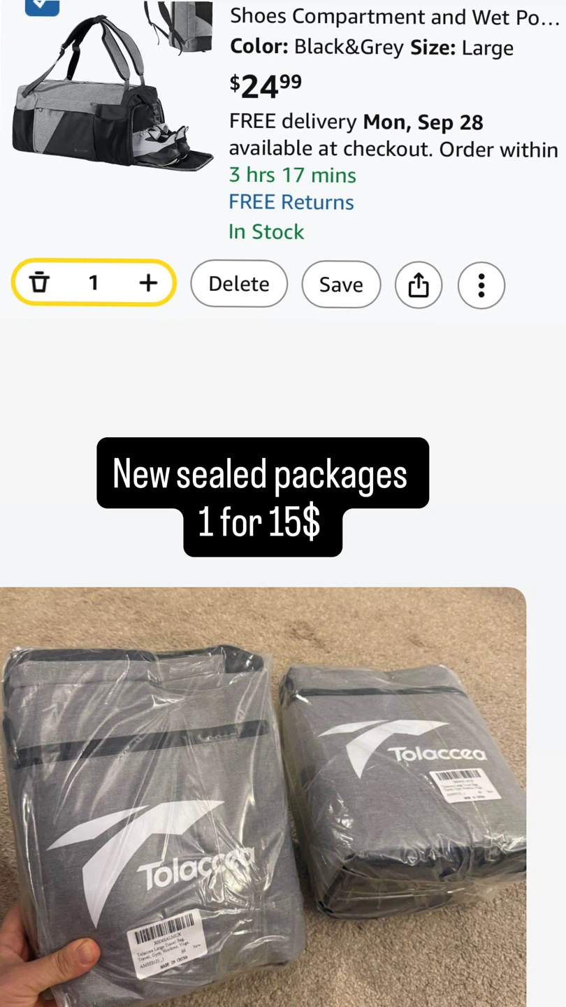 Tolaccea Expandable Large Travel Bag