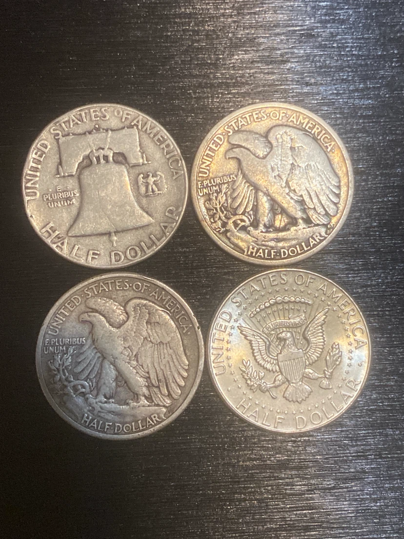 Set of 4 Vintage US Half Dollar Coins - photo 2