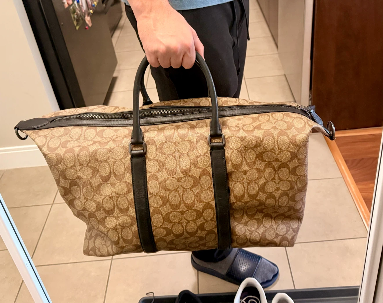 Coach Signature Canvas Travel Bag - Like New - photo 2