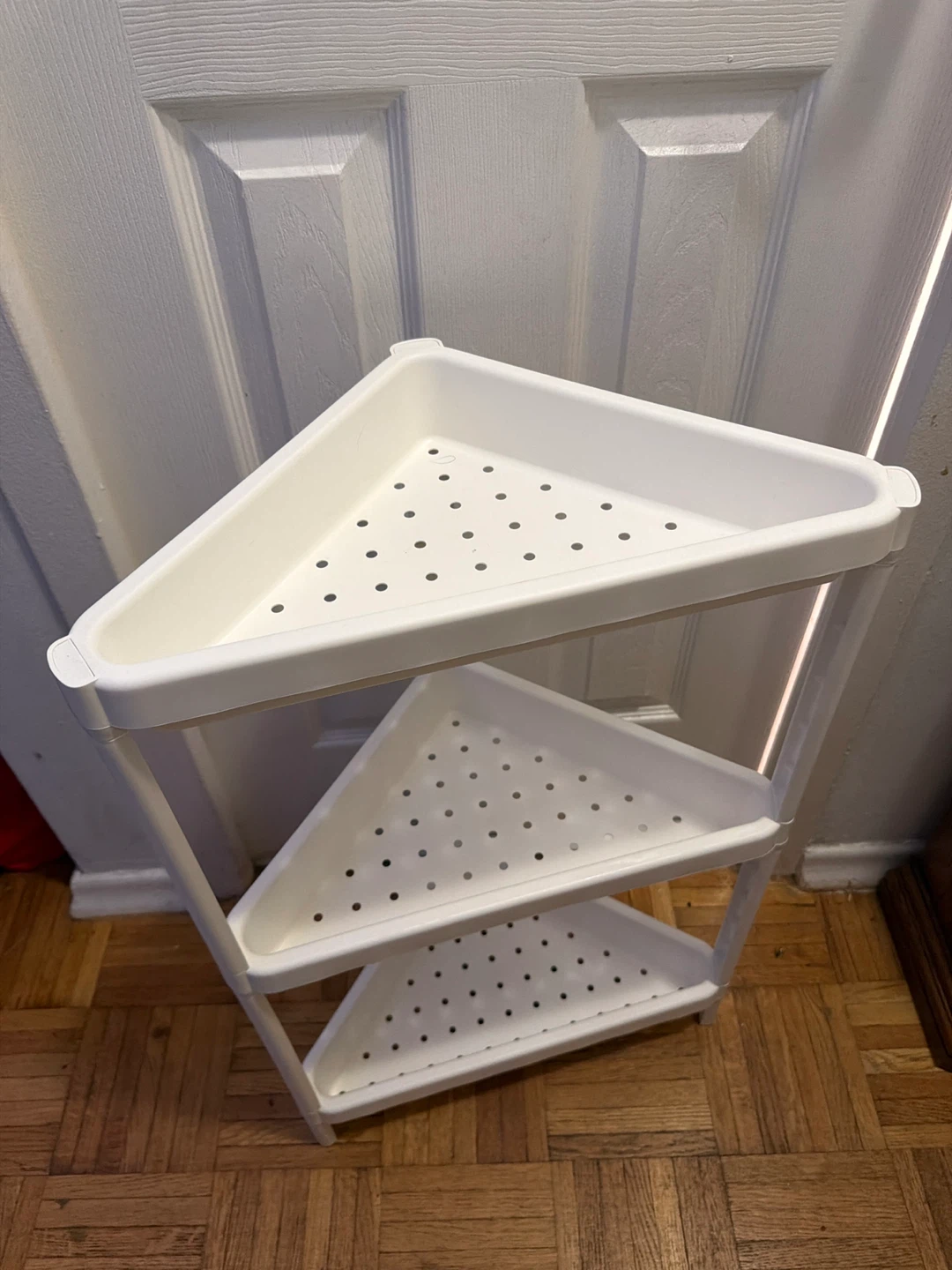 White 3-Tier Corner Shelf