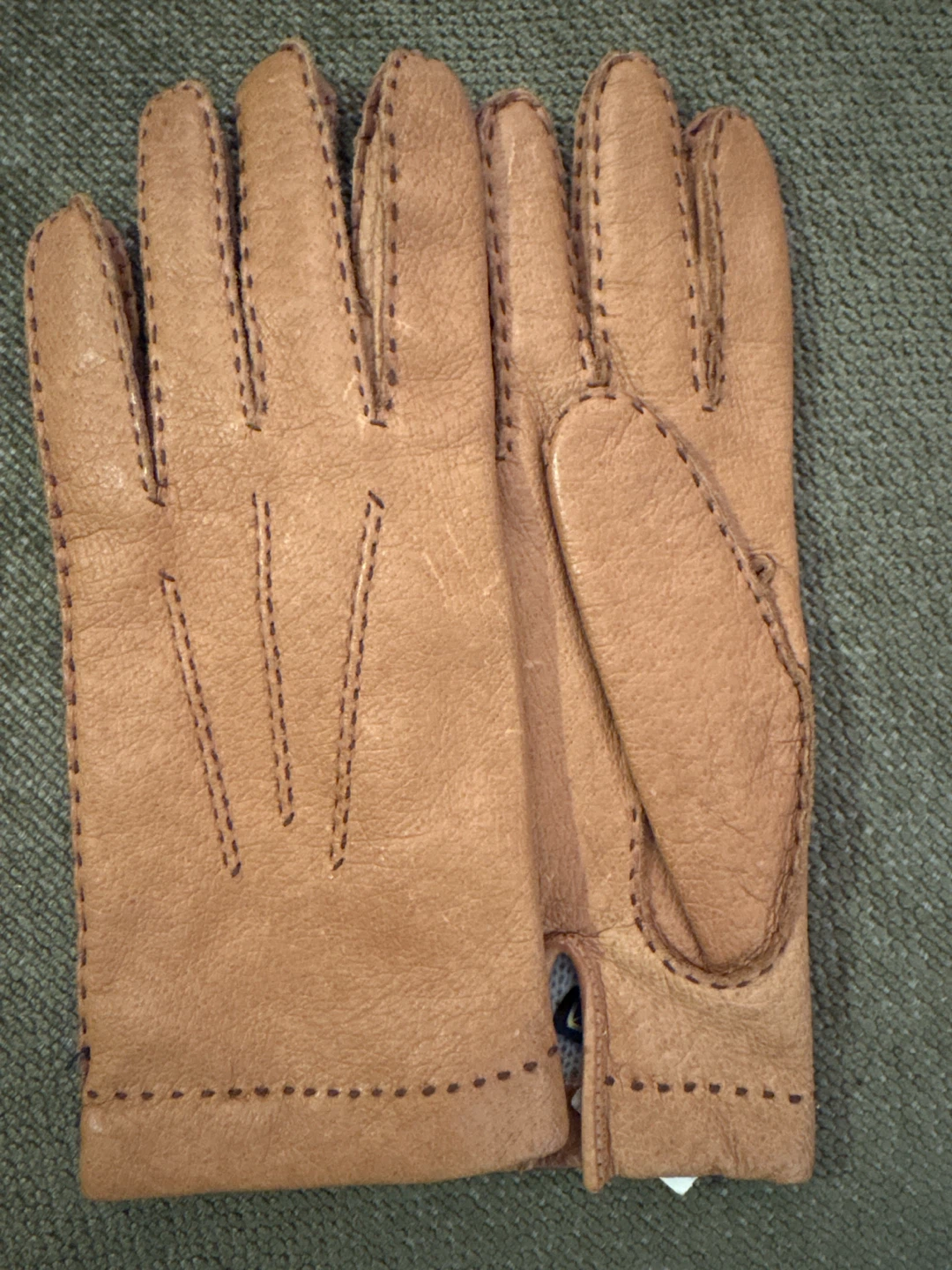 Tan Pigskin Leather Gloves 1993 new