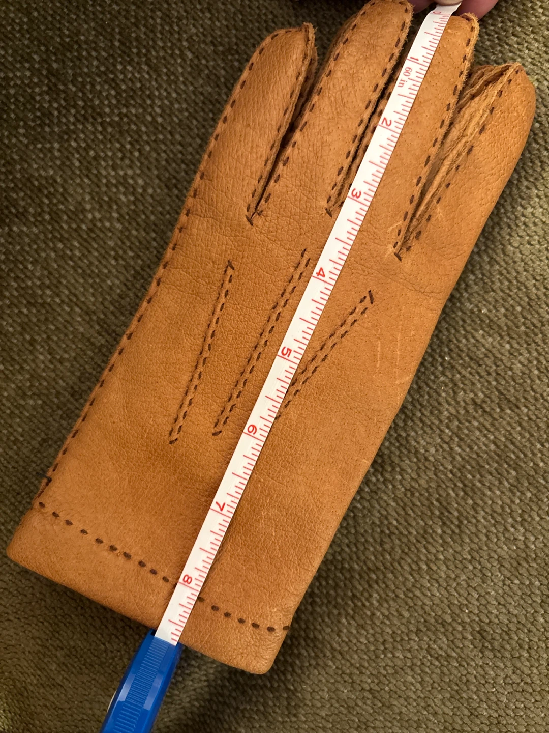 Tan Pigskin Leather Gloves 1993 new - photo 5