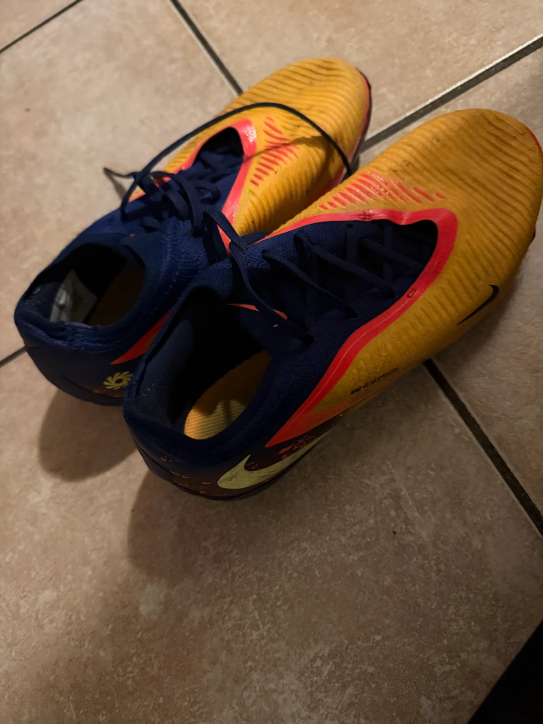 Nike Phantom Soccer Cleats Yellow Blue