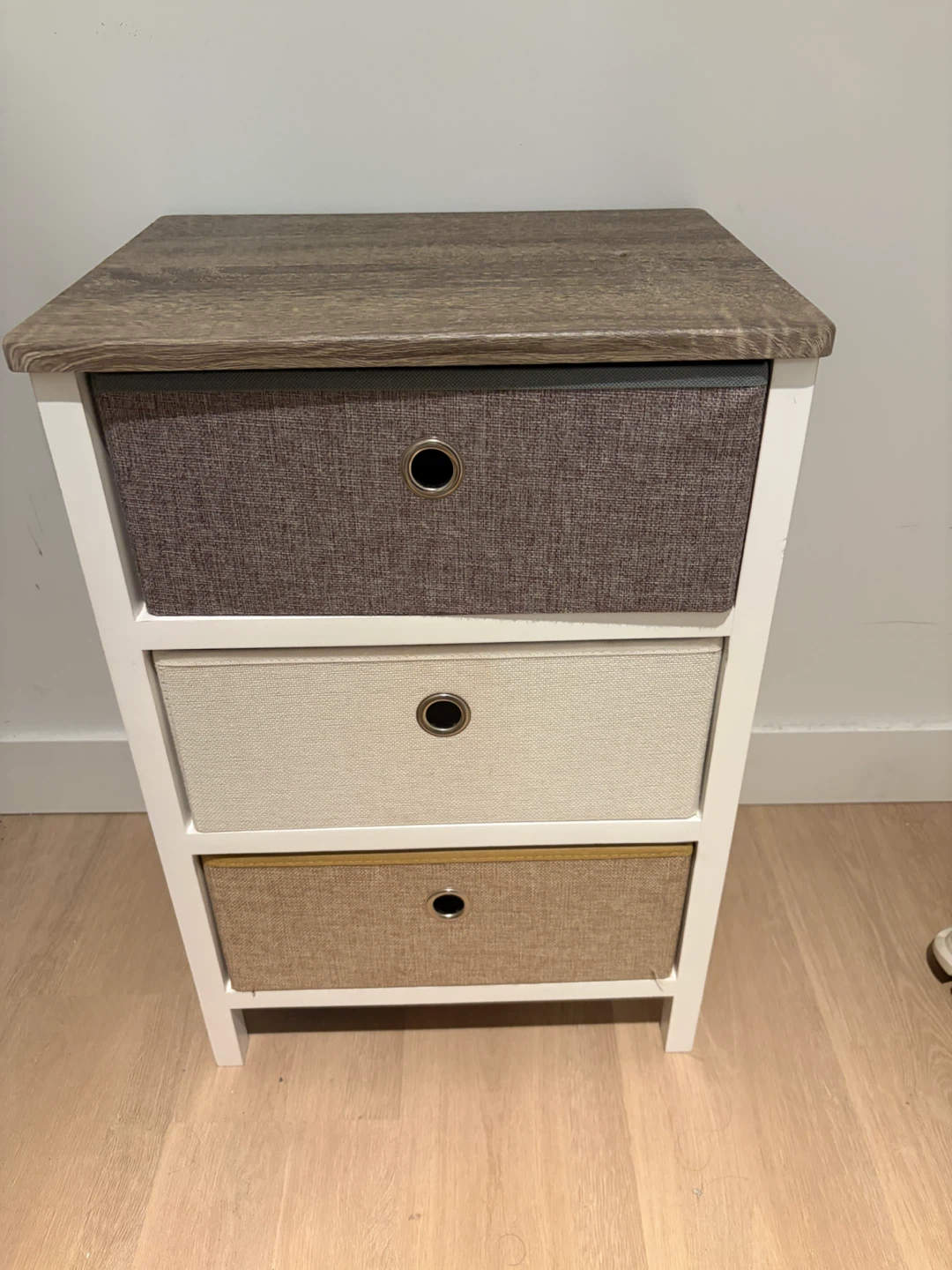 Three-drawer storage unit