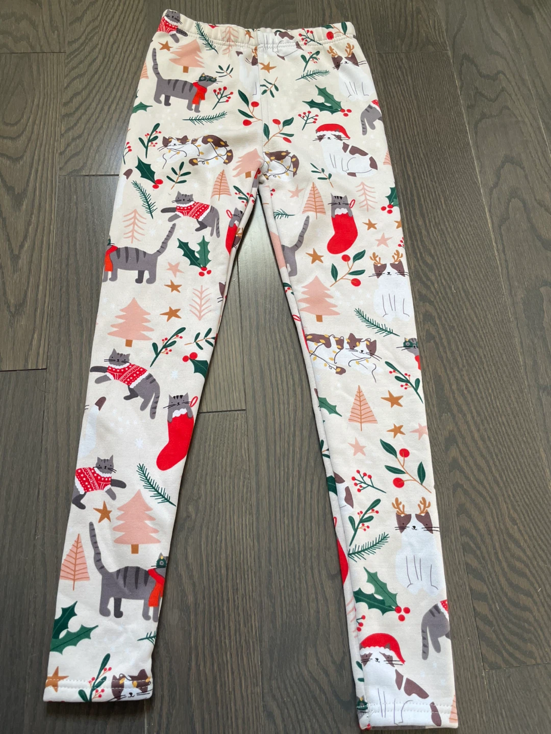 Just Cozy Kids Christmas Cat Leggings