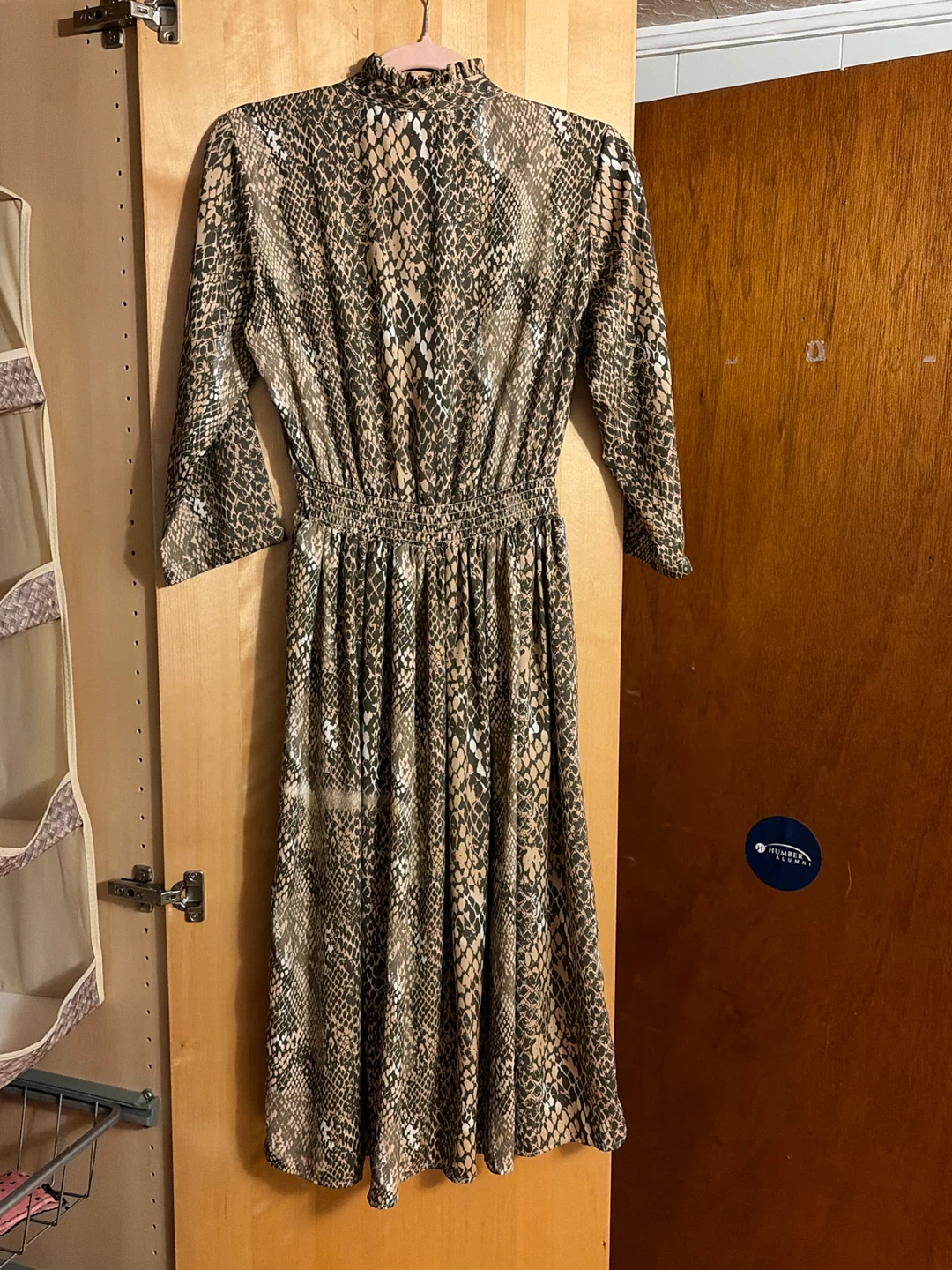 Marqueen Snakeskin Print Midi Dress - photo 2