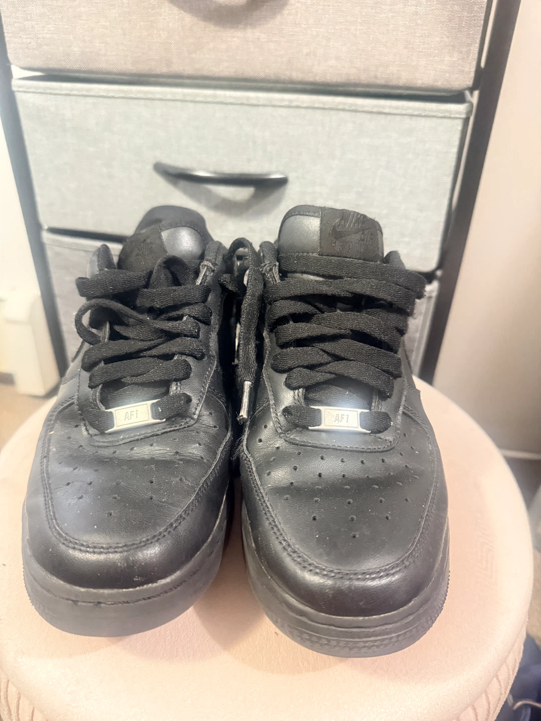 Nike Air Force 1 Black Sneakers Size 9