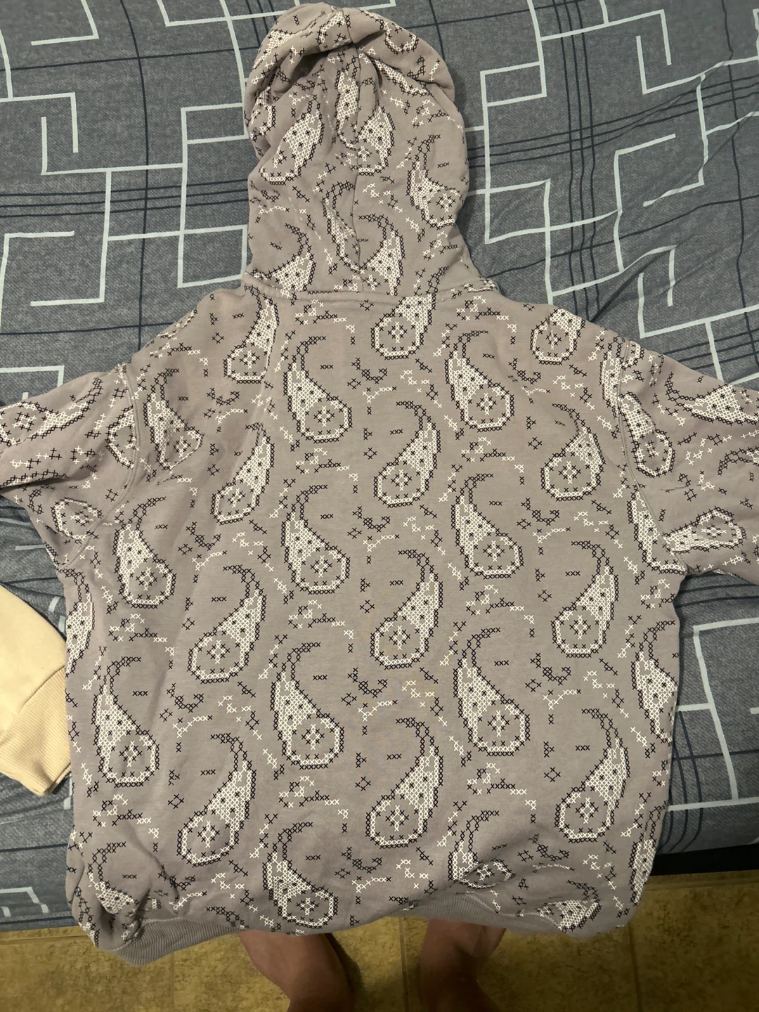 LCKR Bradley Cross-Stitch Paisley Fleece Hoodie