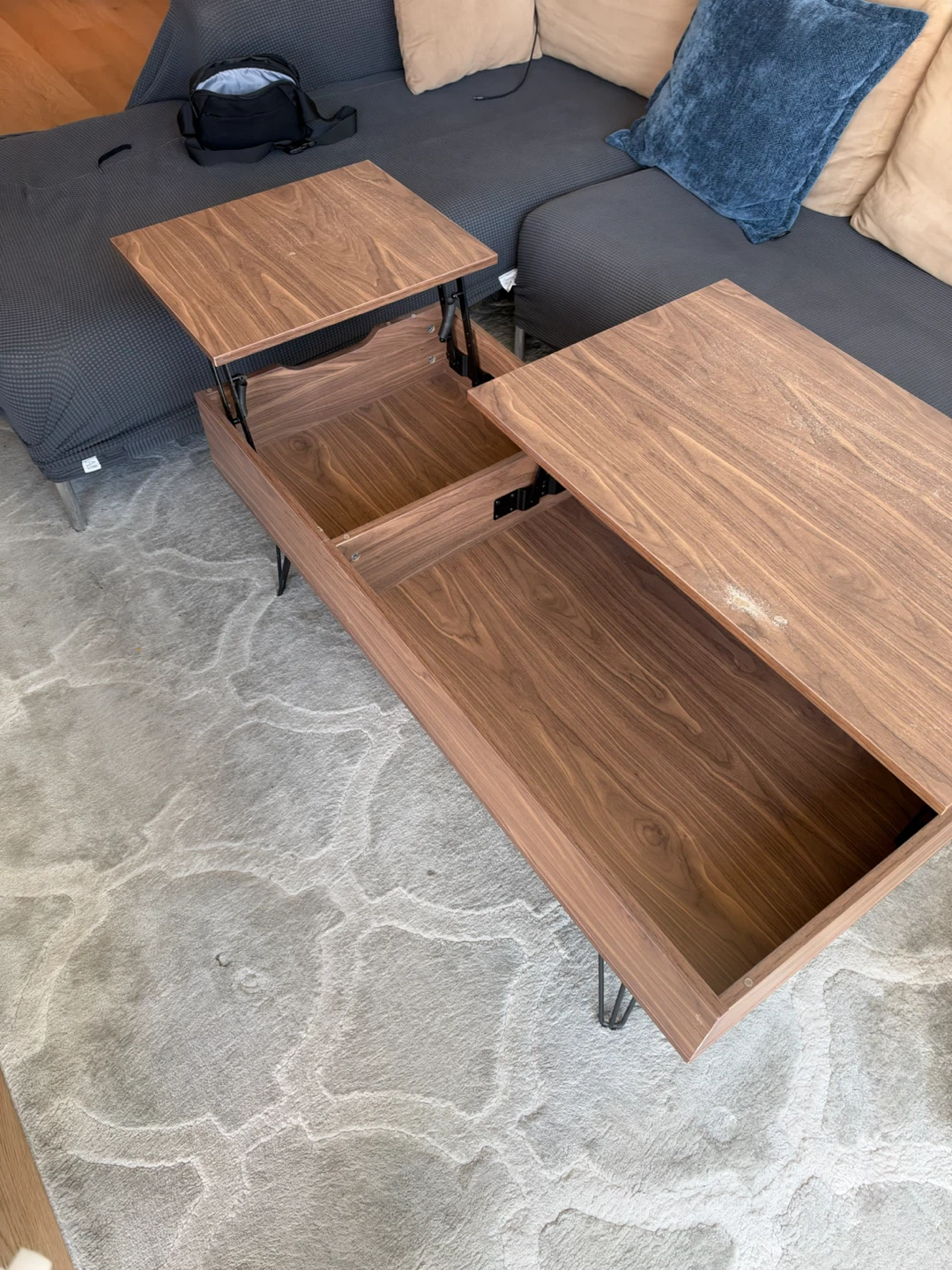 Wood Grain Lift-Top Coffee Table - photo 2