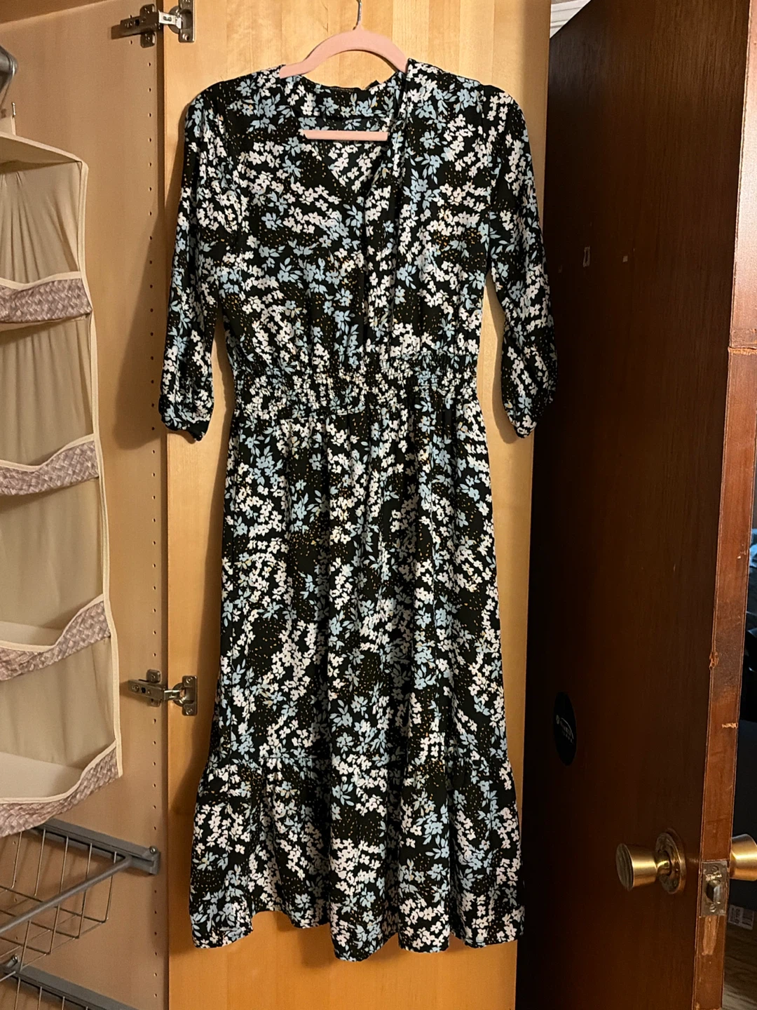 Marqueen floral print midi dress