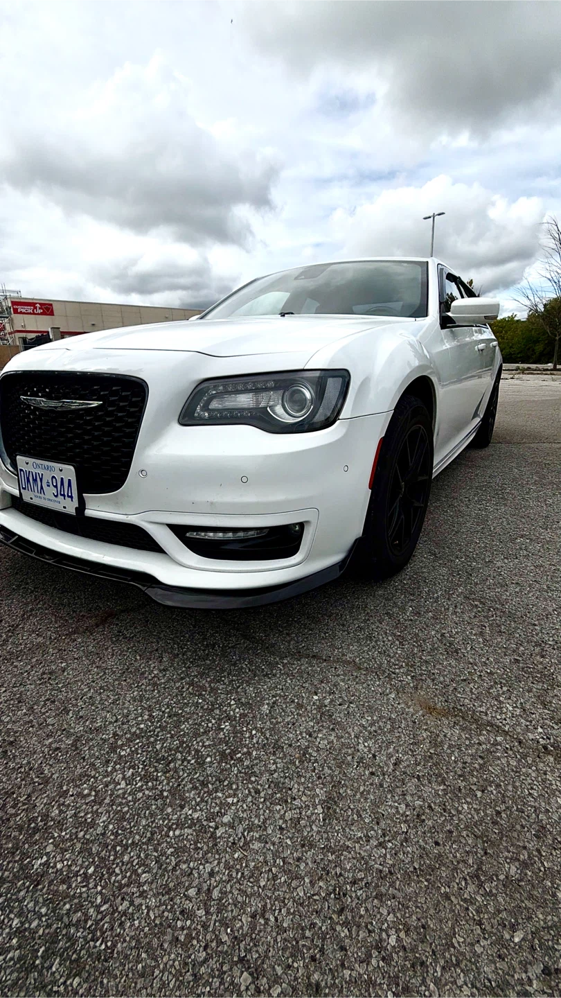 Chrysler 300 SRT style gloss black front lip