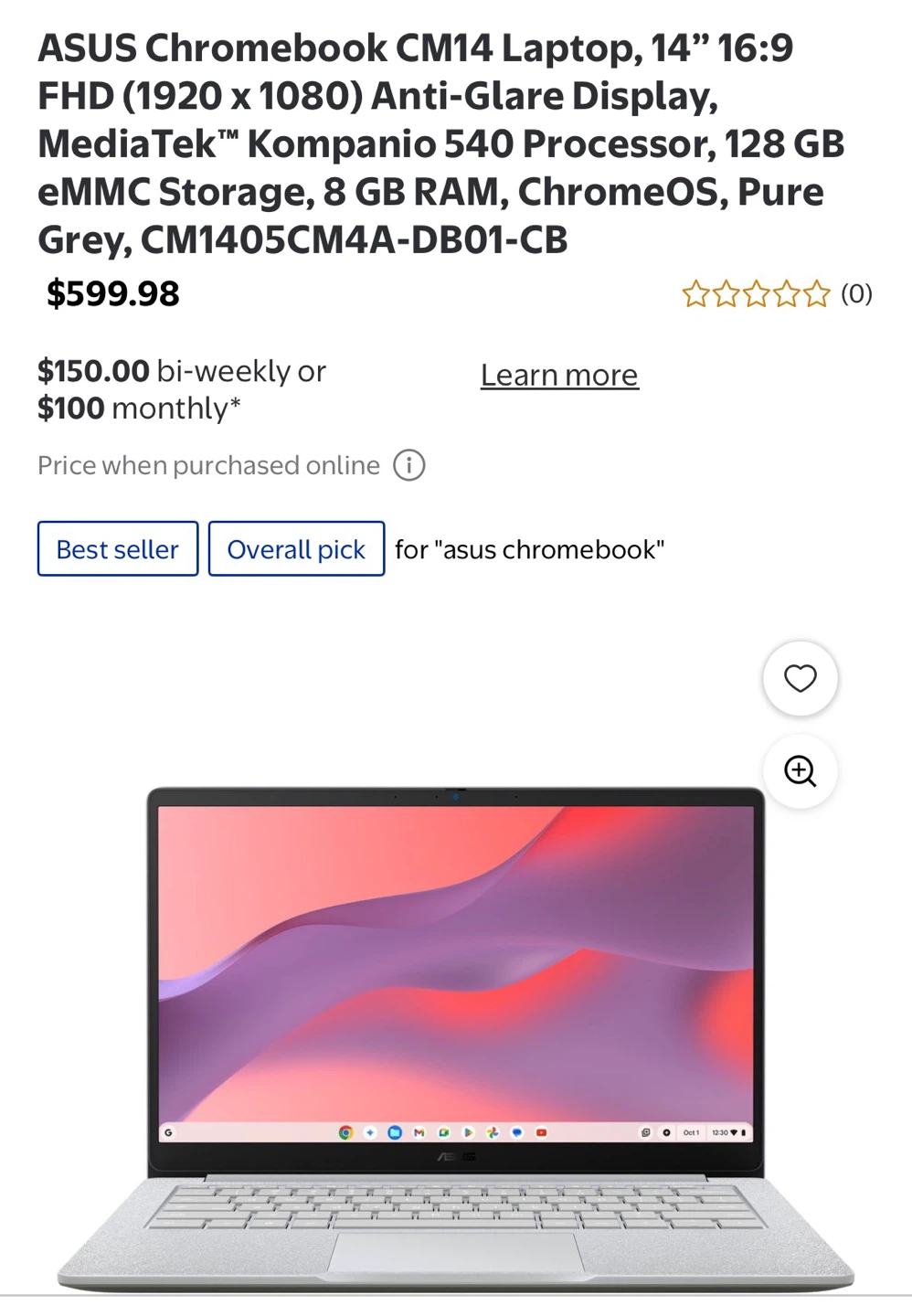 Brand New Sealed ASUS Chromebook CM14 14-inch Laptop
