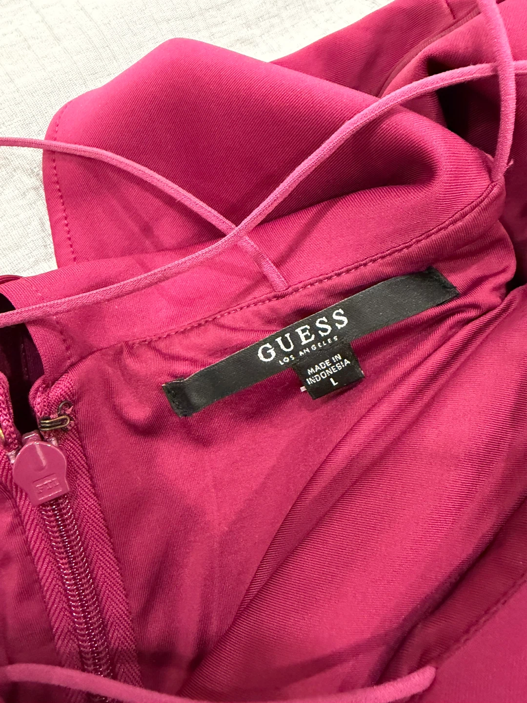 Guess Fuchsia Off-Shoulder Dress Size L - photo 2