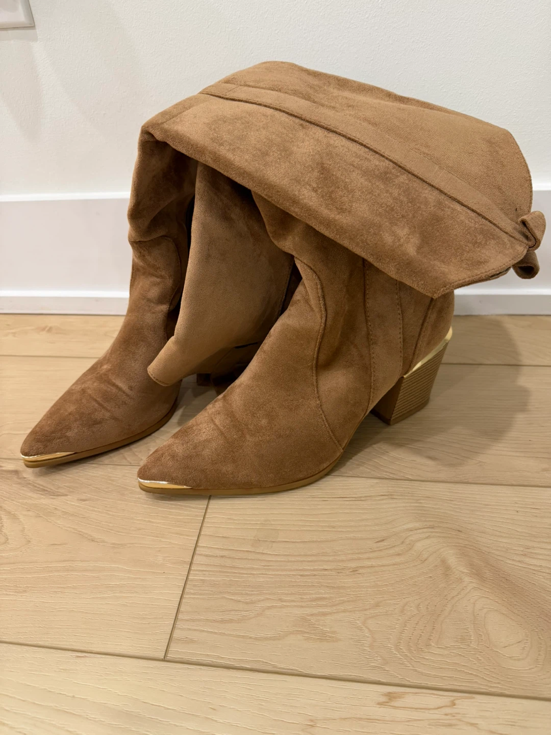Tan Suede Boots - Size 41