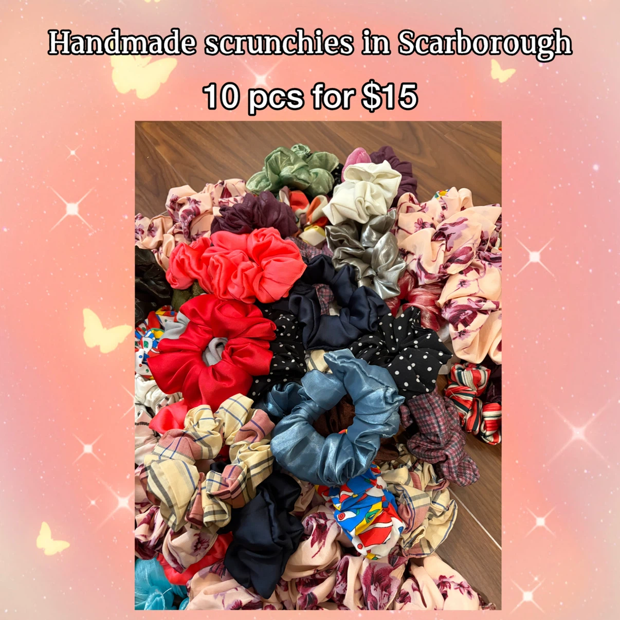 10 Handmade Scrunchies for $15