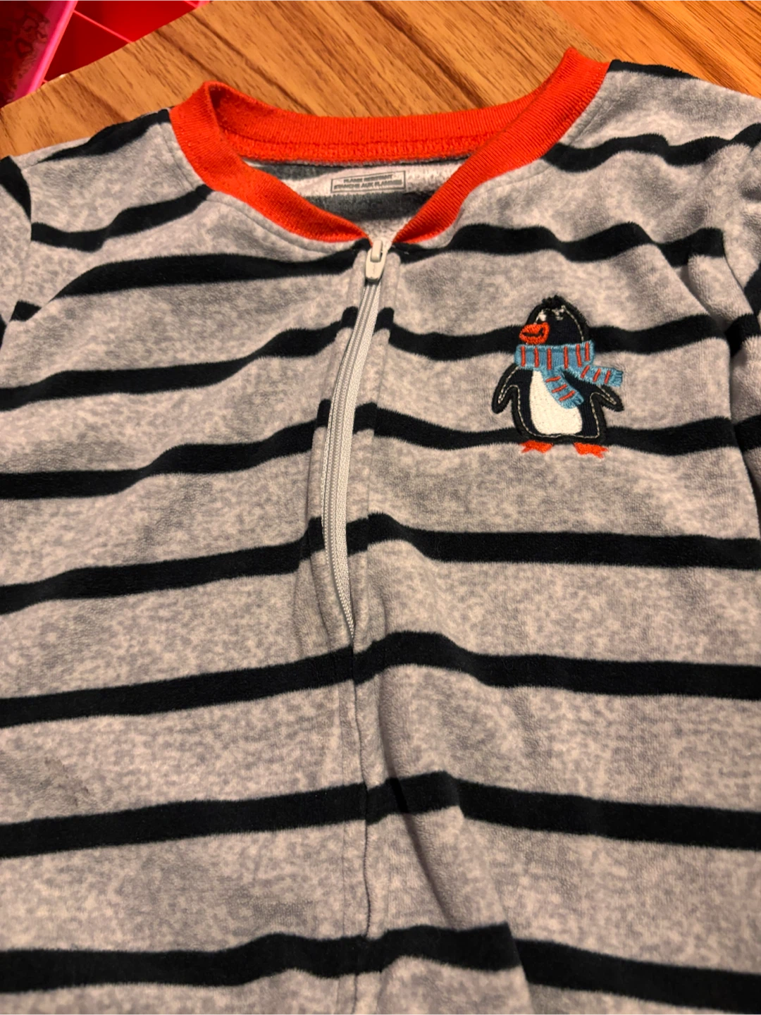 Carter's Size 6 Striped Penguin Footed Pajamas - photo 2