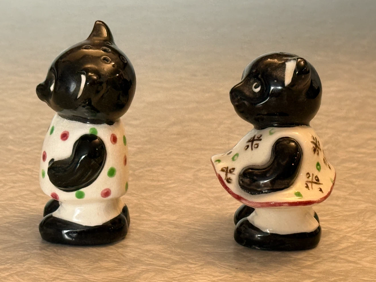Vintage black cats salt and pepper set - photo 2