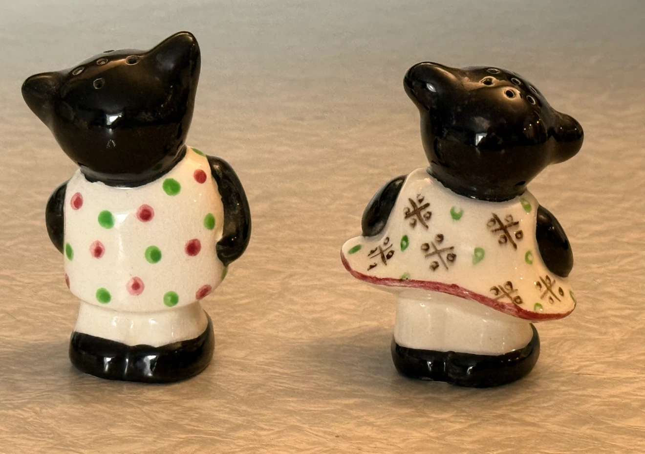 Vintage black cats salt and pepper set - photo 3