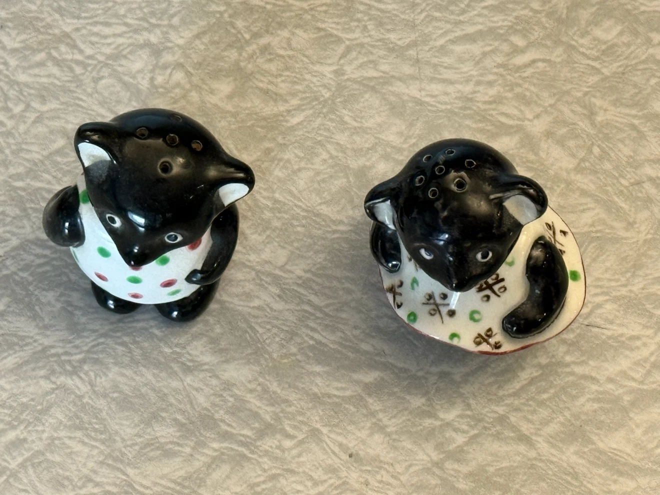 Vintage black cats salt and pepper set - photo 5