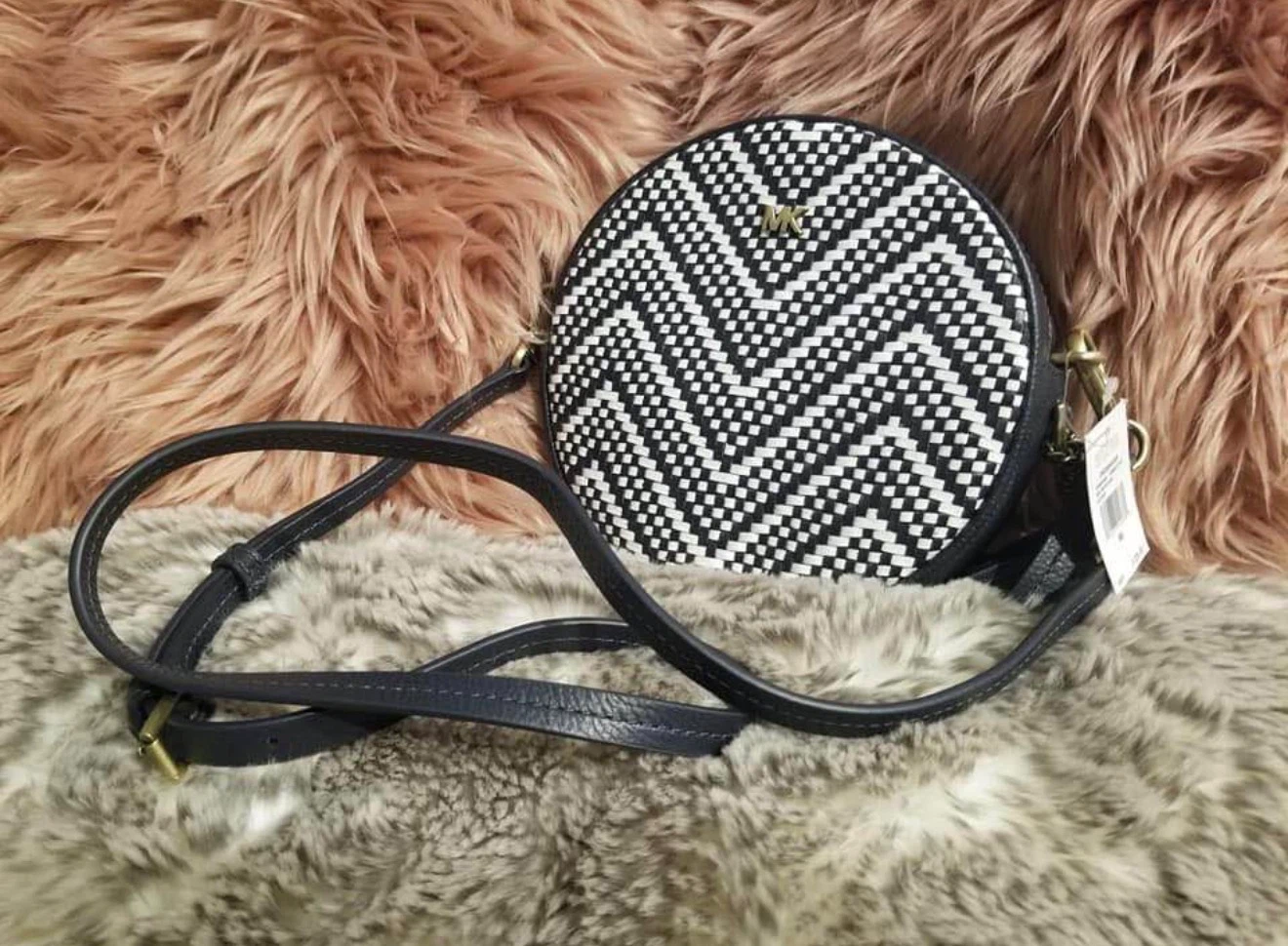 Michael Kors Woven Round Crossbody Bag