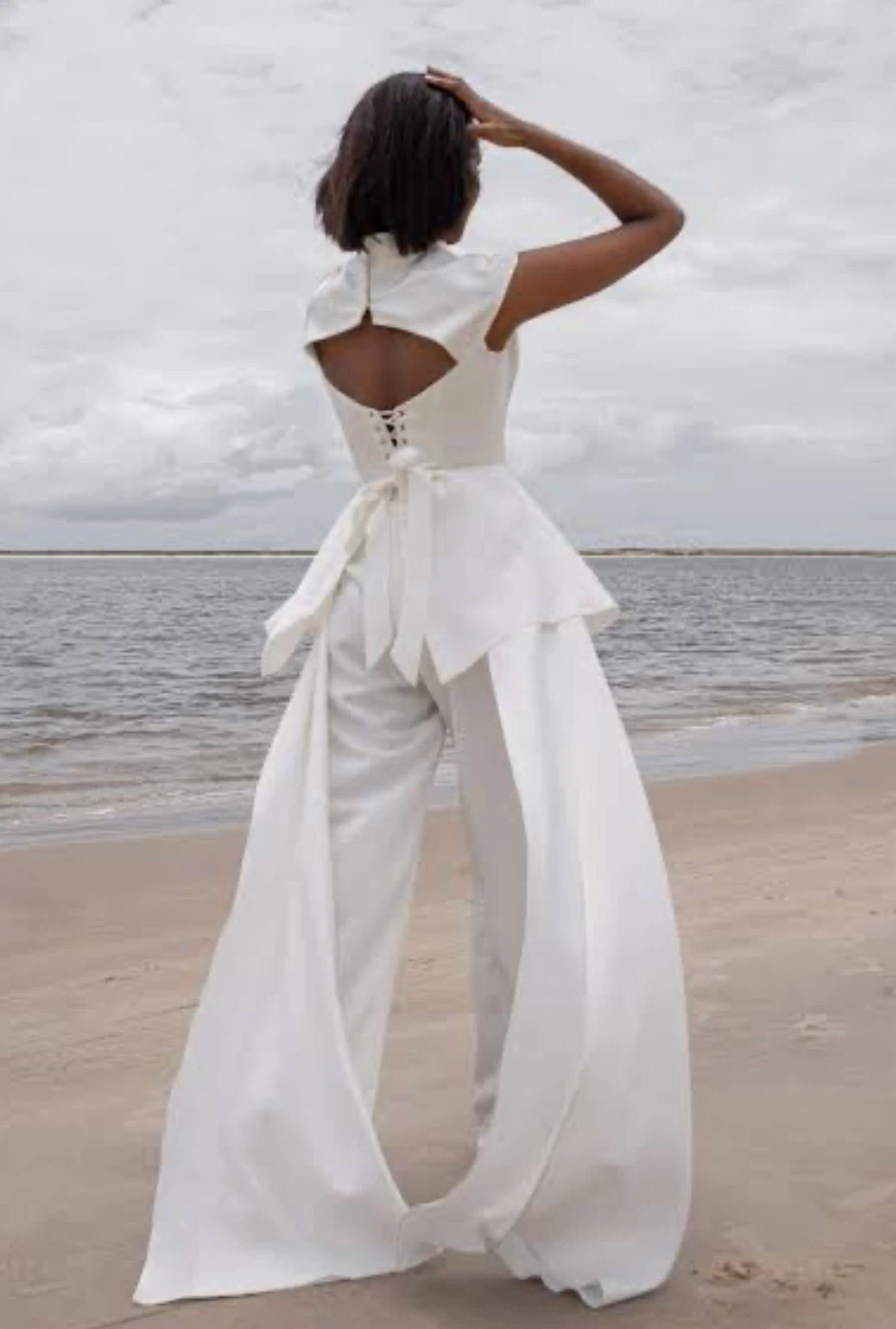 Andrea Iyamah White Peplum 2-piece Jumpsuit - photo 2