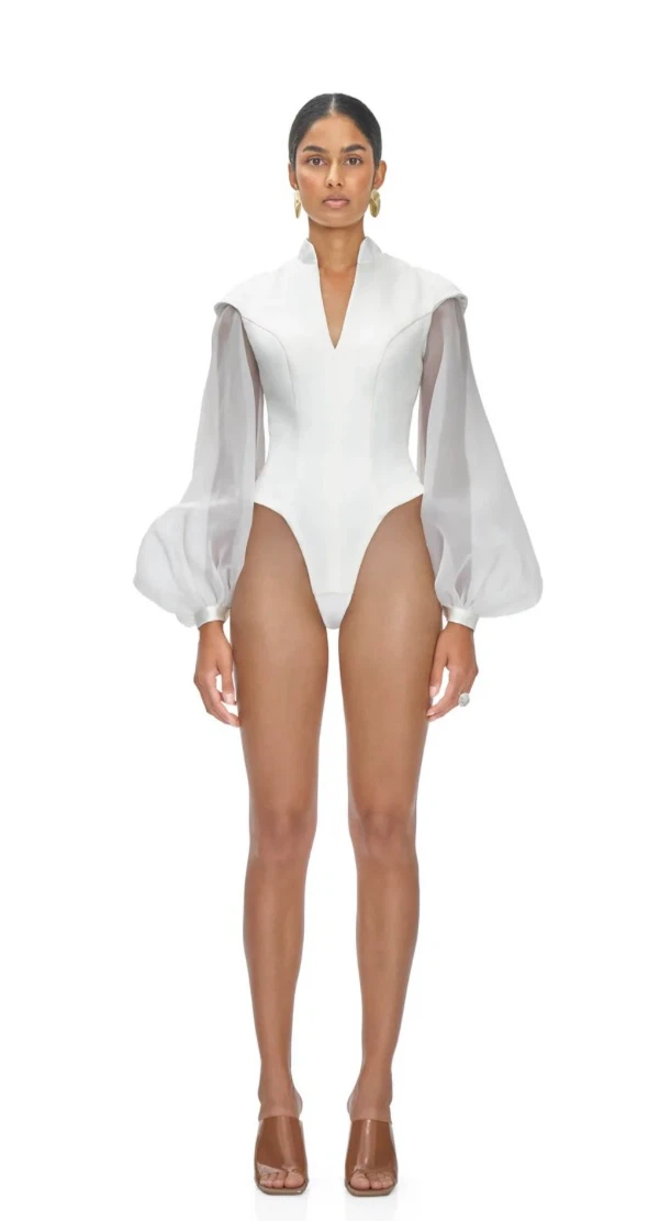 Andrea Iyamah White Peplum 2-piece Jumpsuit - photo 3