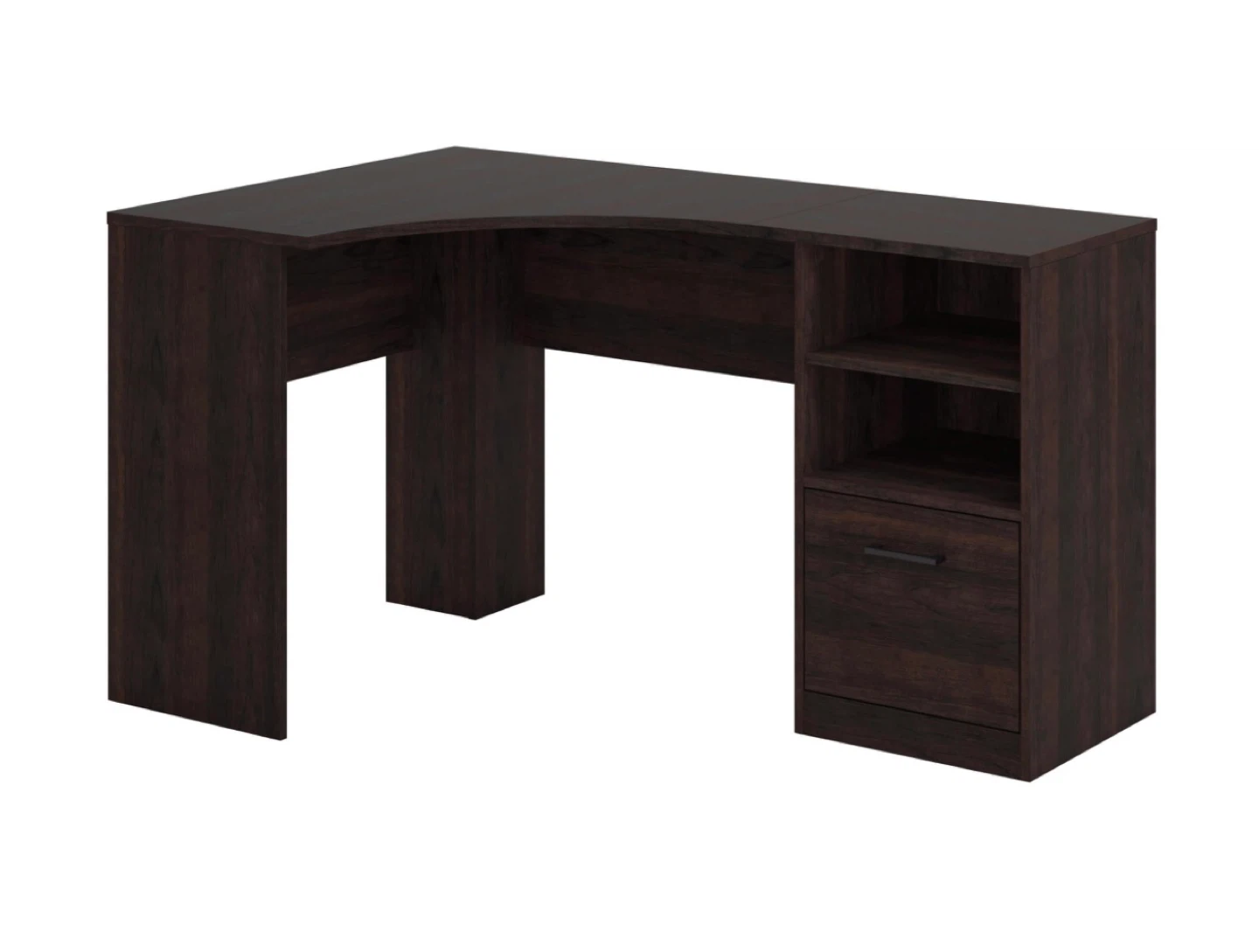 Sauder Dark Wood L-Shaped Corner Desk