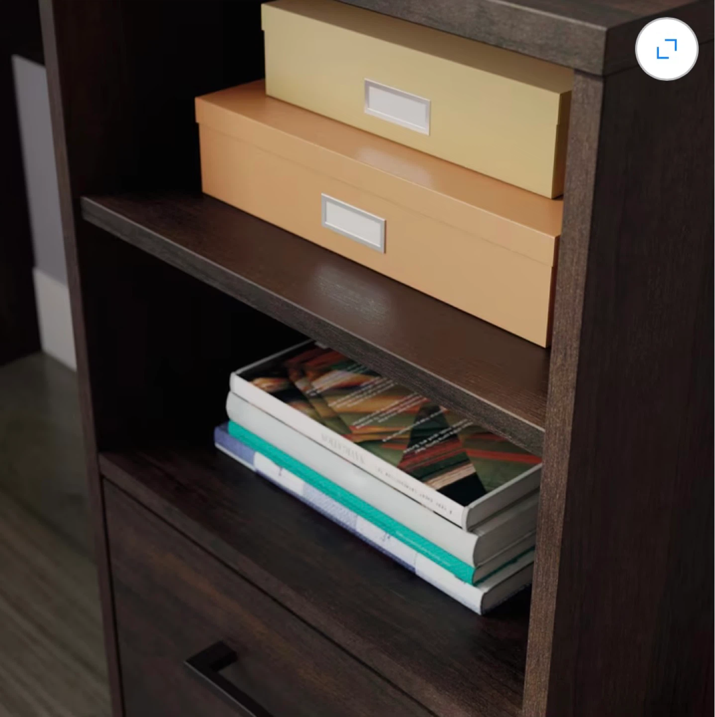 Sauder Dark Wood L-Shaped Corner Desk - photo 3