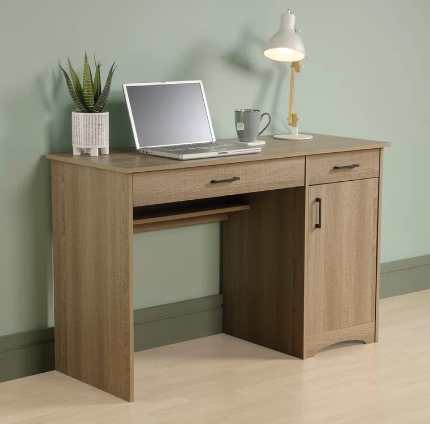 NEW Sauder Oak Finish Writing Desk