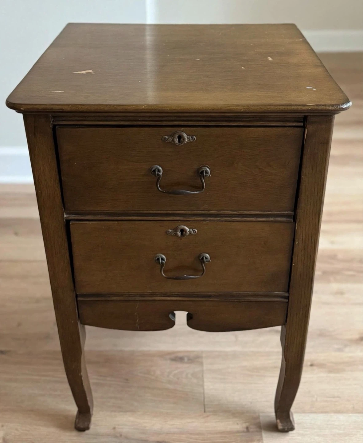 Antique Wooden Side Table Nightstand - photo 2