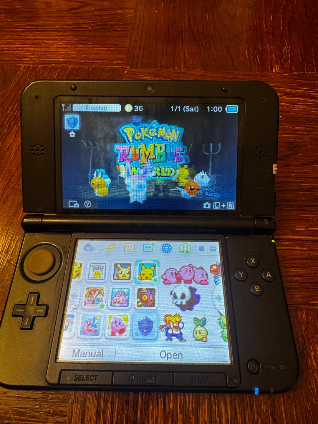 Nintendo 3DS XL Red modded