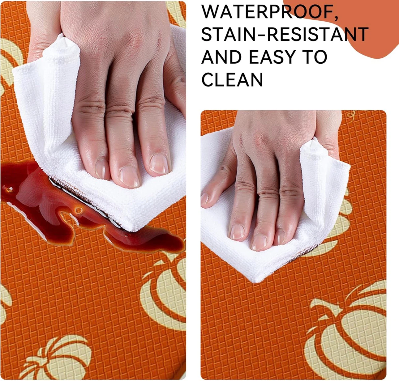 Set of 2 Pumpkin Theme Kitchen Mats - photo 4