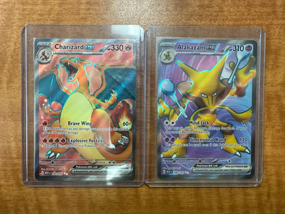 Pokemon 151 Full Arts (Charizard, Alakazam)