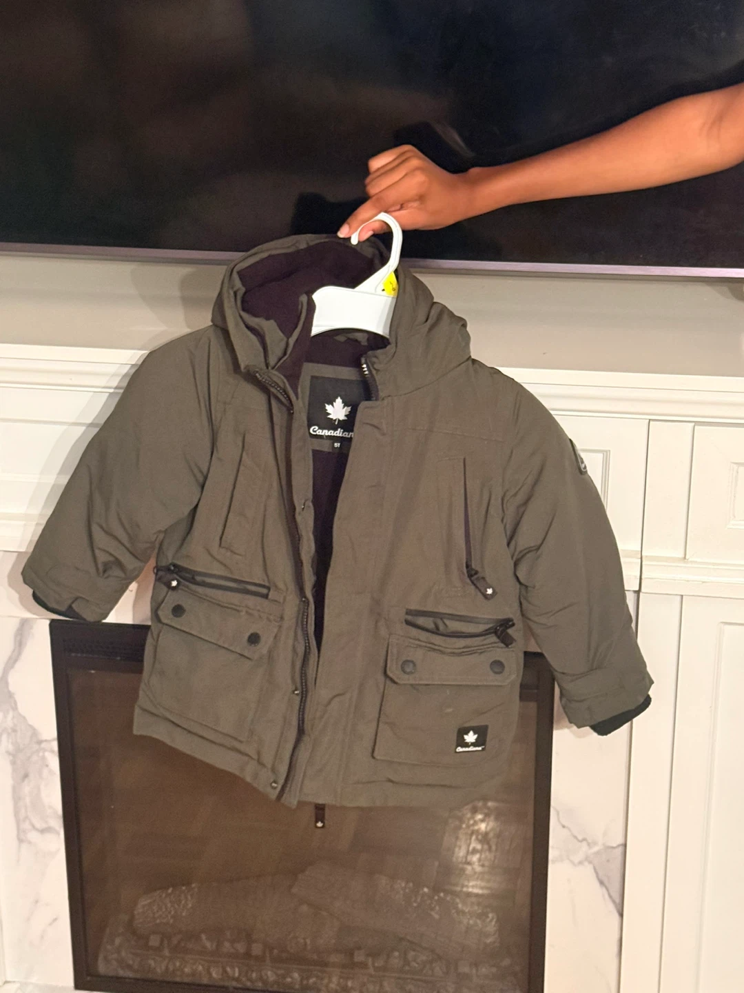 Canadian Kids Winter Jacket Olive Green Size 5T