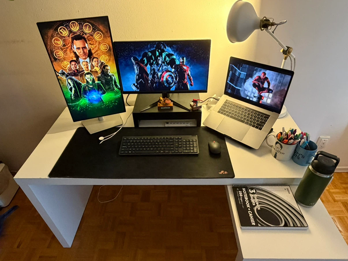 IKEA Malm White Desk with Pull-out Panel - photo 2