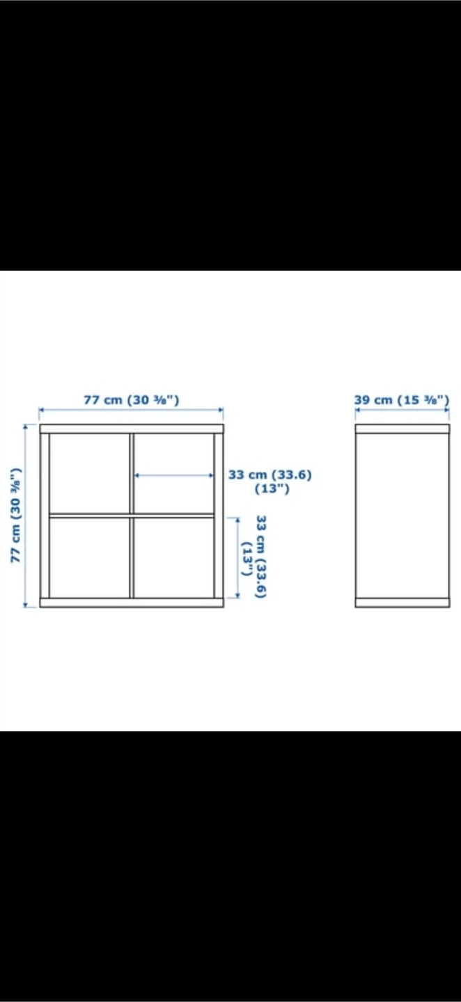 IKEA KALLAX 2×2 Shelf Unit – Black-Brown - photo 4
