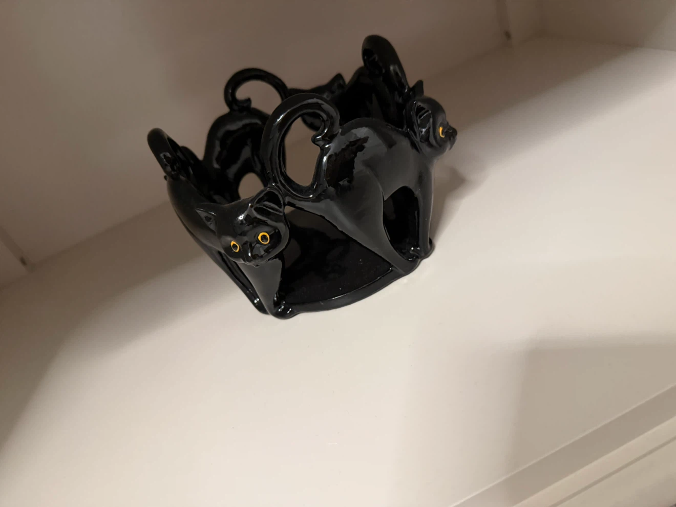 Black Cat Candle Holder